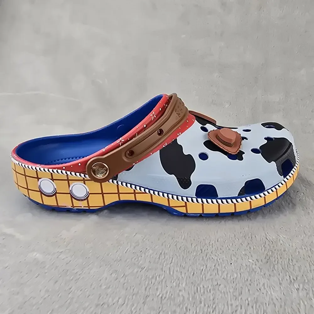 Crocs Toy Story Woody Shoe Mens Size 11 Clogs Disney Pixar Cow Print Womens 12.5